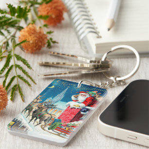 Weihnachten im viktorianischen Stil: Santa Claus a Schlüsselanhänger