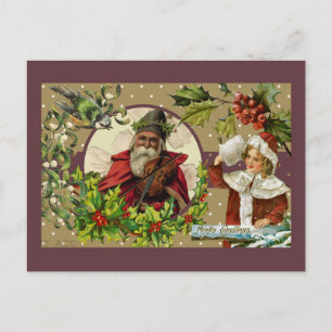Weihnachten im viktorianischen Stil Santa Mädchen