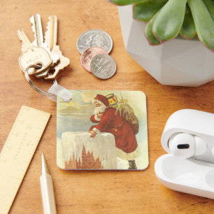 Weihnachten im viktorianischen Stil: Weihnachtsman Schlüsselanhänger