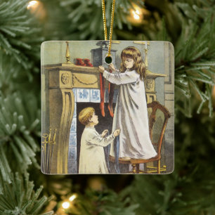 Weihnachten im viktorianischen Stil, Weihnachtsstr Keramikornament