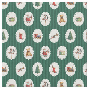 Weihnachten im Vintage-Look Santa retro Streifen Stoff