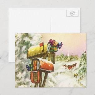 Weihnachten im Vintage-Stil, Briefkästen in der Wi