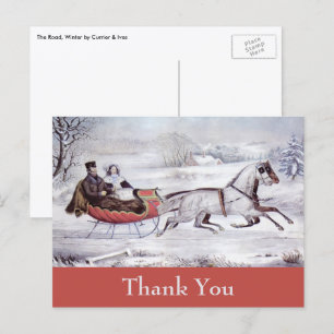 Weihnachten im Vintage-Stil - Danke schön Postkarte