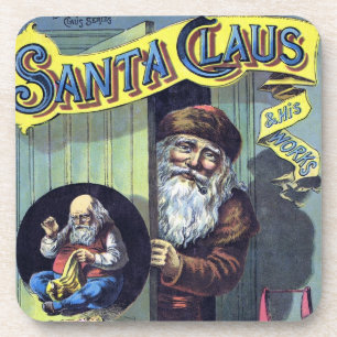 Weihnachten im Vintage-Stil, der Weihnachtsmann un Getränkeuntersetzer