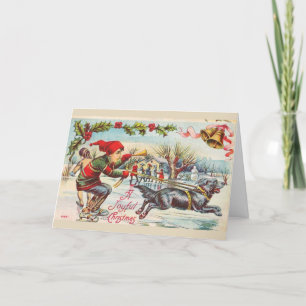 Weihnachten im Vintage-Stil - Eislaufen auf einem