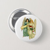 Weihnachten im Vintage-Stil, Engel im viktorianisc Button (Vorne & Hinten)