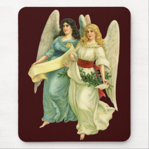 Weihnachten im Vintage-Stil, Engel im viktorianisc Mousepad