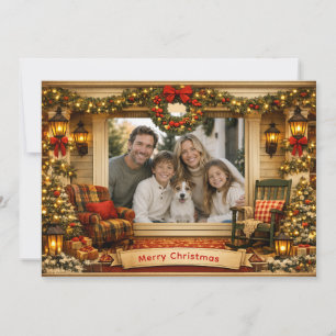 Weihnachten im Vintage-Stil Familienfoto-Feierta