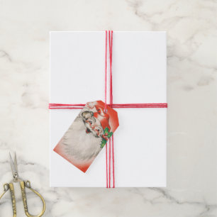 Weihnachten im Vintage-Stil, fröhlicher Retro-Sant Geschenkanhänger