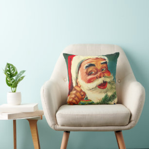 Weihnachten im Vintage-Stil, fröhlicher Retro-Weih Kissen