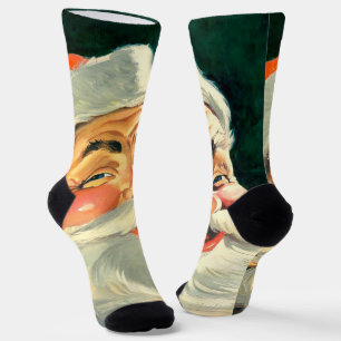Weihnachten im Vintage-Stil, fröhlicher Retro-Weih Socken