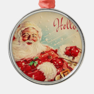 Weihnachten im Vintage-Stil, fröhlicher Weihnachts Ornament Aus Metall