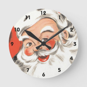 Weihnachten im Vintage-Stil, fröhlicher Weihnachts Runde Wanduhr