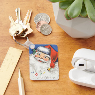 Weihnachten im Vintage-Stil, fröhlicher Weihnachts Schlüsselanhänger