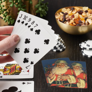 Weihnachten im Vintage-Stil, fröhlicher Weihnachts Spielkarten