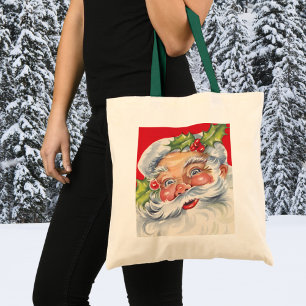 Weihnachten im Vintage-Stil, fröhlicher Weihnachts Tragetasche