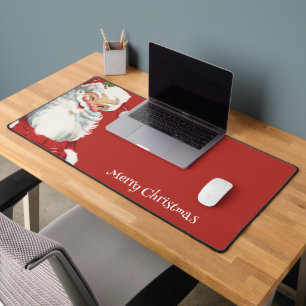 Weihnachten im Vintage-Stil, fröhlicher zwinkernd  Schreibtischunterlage