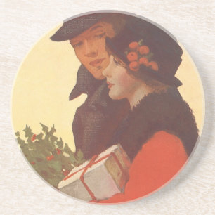 Weihnachten im Vintage-Stil, Geschenkeinkauf für L Getränkeuntersetzer