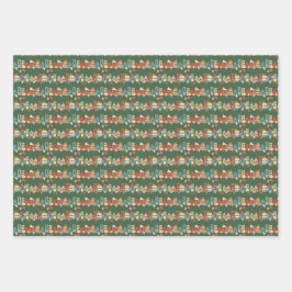 Weihnachten im Vintage-Stil Geschenkpapier Set