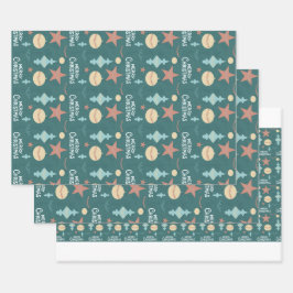 Weihnachten im Vintage-Stil Geschenkpapier Set