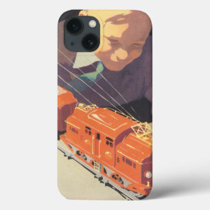 Weihnachten im Vintage-Stil, Junge spielt mit Spie Case-Mate iPhone Hülle