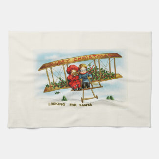 Weihnachten im Vintage-Stil: Kinder suchen nach Sa Handtuch