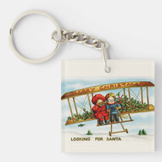 Weihnachten im Vintage-Stil: Kinder suchen nach Sa Schlüsselanhänger