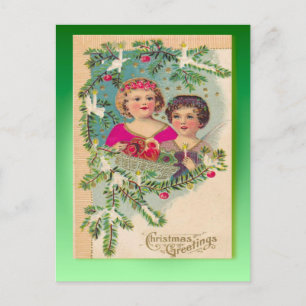 Weihnachten im Vintage-Stil, Kinder, Weihnachtsgrü