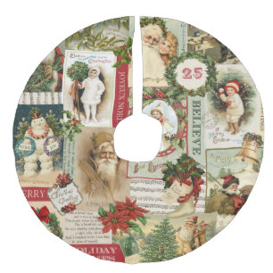 WEIHNACHTEN IM VINTAGE-STIL LEINENIMITAT WEIHNACHTSBAUMDECKE
