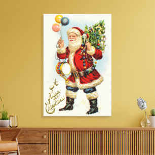 Weihnachten im Vintage-Stil, Luftballons im viktor Leinwanddruck