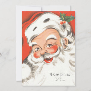 Weihnachten im Vintage-Stil, lustige Santa-Claus-E Einladung