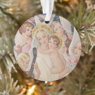 Weihnachten im Vintage-Stil, Madonna mit Kind (193 Ornament