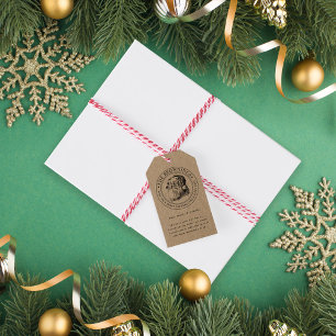 Weihnachten im Vintage-Stil mit Weihnachtsmann Geschenkanhänger