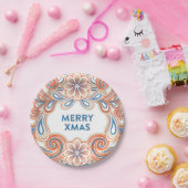 Weihnachten im Vintage-Stil Pappteller (Party)