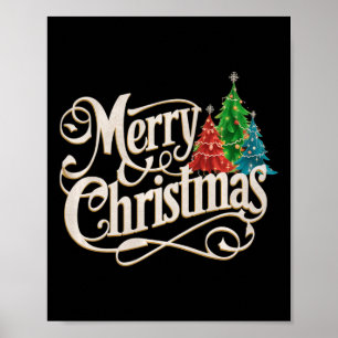 Weihnachten im Vintage-Stil Poster