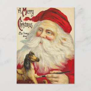 Weihnachten im Vintage-Stil Postkarte