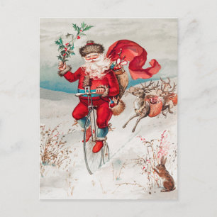 Weihnachten im Vintage-Stil Postkarte