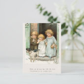 Weihnachten im Vintage-Stil Postkarte (Stehend Vorderseite)