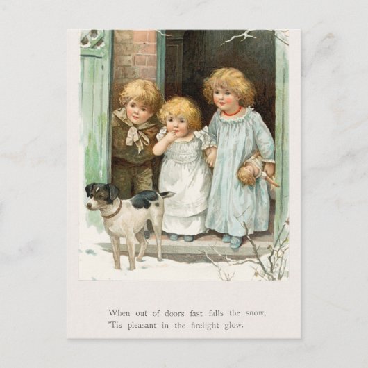 Weihnachten im Vintage-Stil Postkarte (Vorderseite)