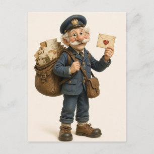 Weihnachten im Vintage-Stil Postkarte