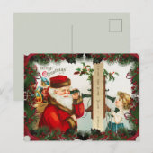Weihnachten im Vintage-Stil Postkarte (Vorne/Hinten)