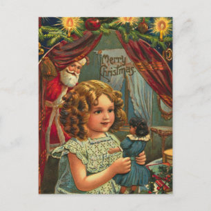 Weihnachten im Vintage-Stil Postkarte