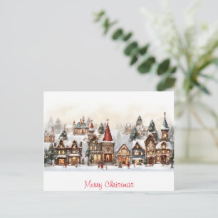 Weihnachten im Vintage-Stil Postkarte