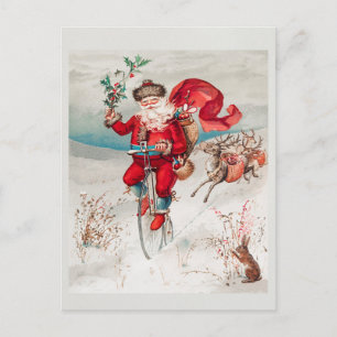 Weihnachten im Vintage-Stil Postkarte