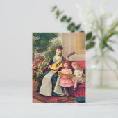 Weihnachten im Vintage-Stil Postkarte (Stehend Vorderseite)