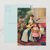 Weihnachten im Vintage-Stil Postkarte (Vorne/Hinten)