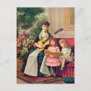 Weihnachten im Vintage-Stil Postkarte
