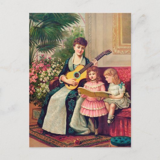 Weihnachten im Vintage-Stil Postkarte (Vorderseite)