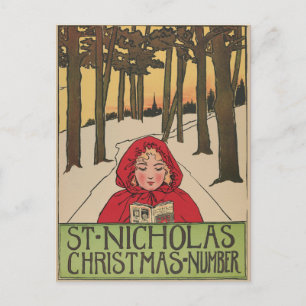 Weihnachten im Vintage-Stil Postkarte