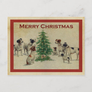 Weihnachten im Vintage-Stil Postkarte
